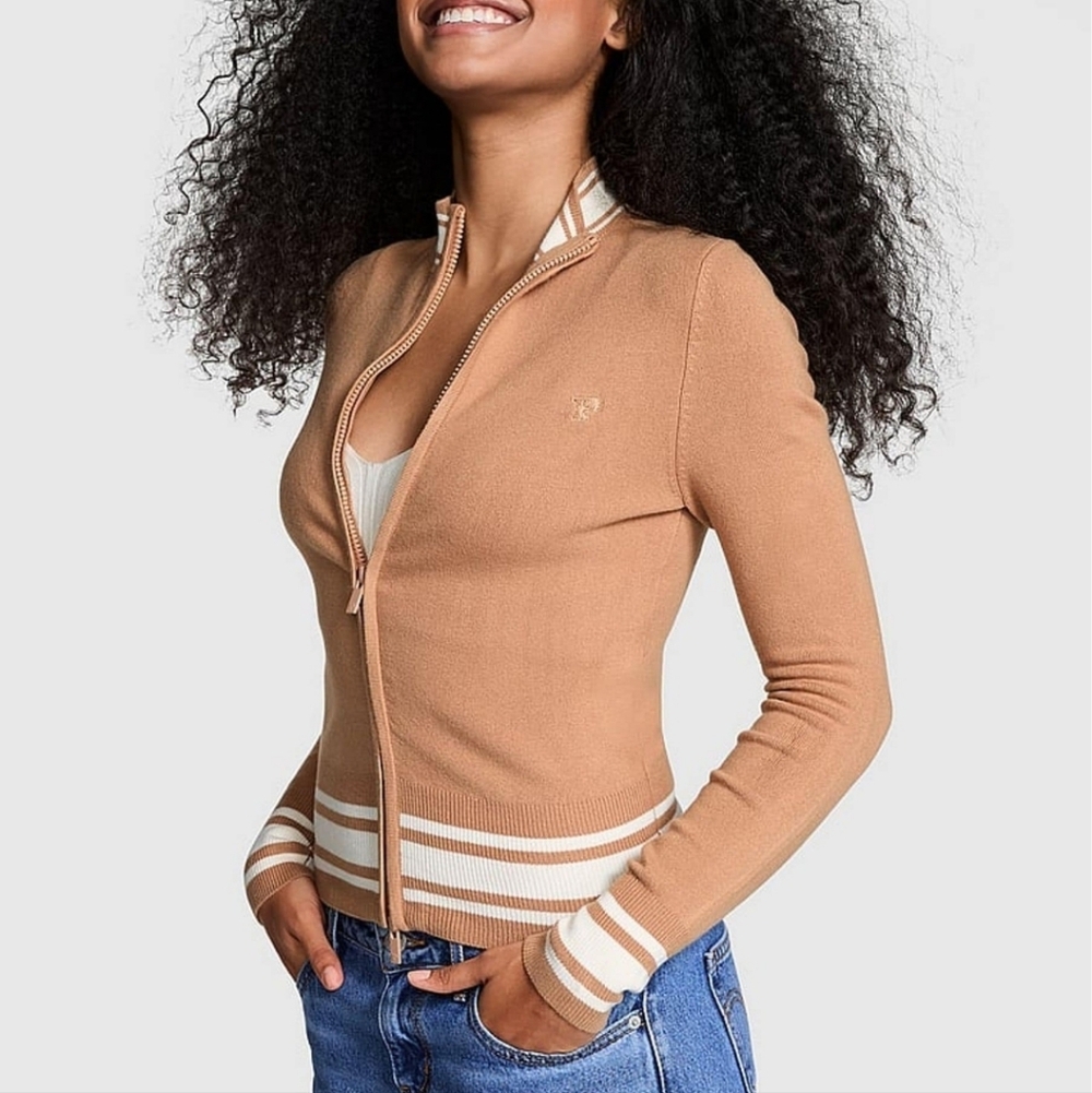 PINK Victoria's Secret Tan Cardigan Sweater